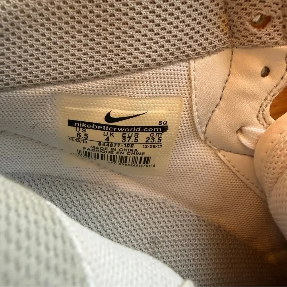 Nike White & yellow ski Hi essential hidden Wedge high-top Sneaker size 6.5